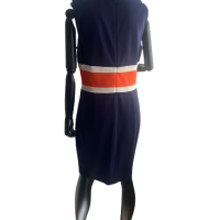 Vestido Diane Von Furstenberg Azul Detalhes Tricolor-44