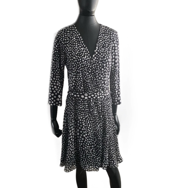 Vestido Diane Von Furstenberg Estampado Poá Preto