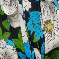 Vestido Diane Von Furstenberg Seda Florido Verde-P