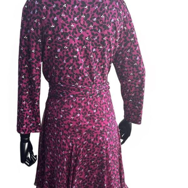 Vestido Diane Von Furstenberg Seda Roxo Estampa Flore-44