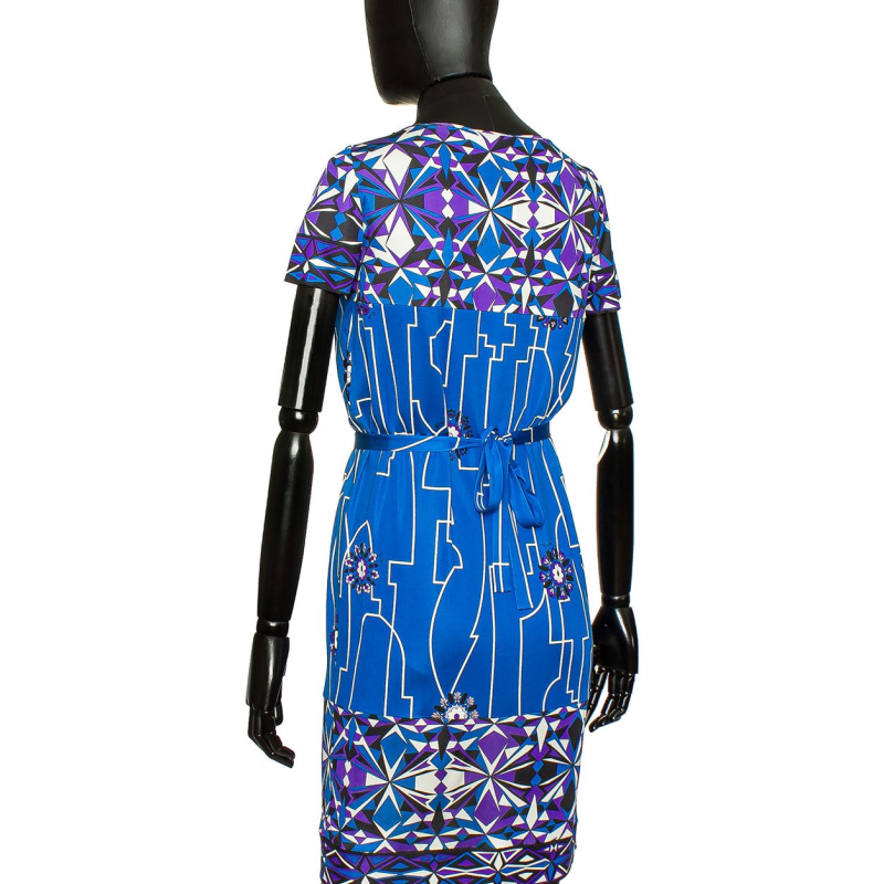 Vestido Emilio Pucci Tecido Estampado Azul 91RG02 - 40