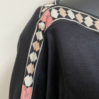 Vestido Emilio Pucci Seda Preto Detalhe Estampado Rosa - 38