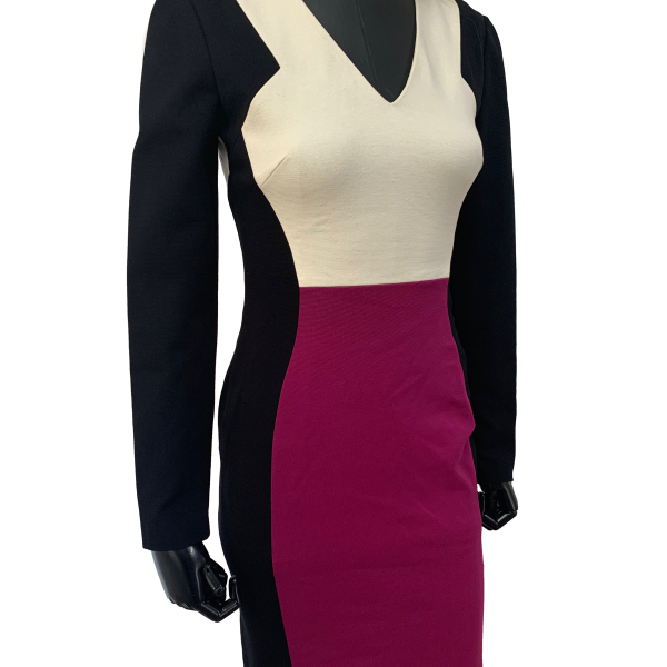 Vestido Emílio Pucci Tecido Manga Longa Tricolor