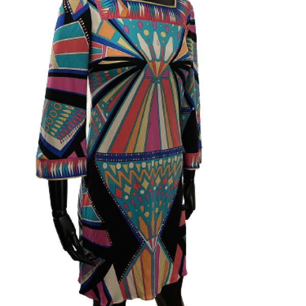 Vestido Emílio Pucci Seda Estampado-82RI75-40