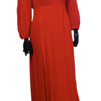 Vestido Fendi Seda Vermelho 40