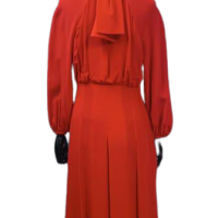 Vestido Fendi Seda Vermelho 40