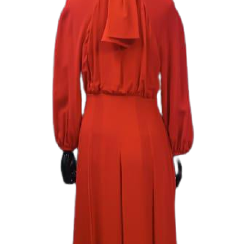 Vestido Fendi Seda Vermelho 40 Vestido Fendi Seda Vermelho 40