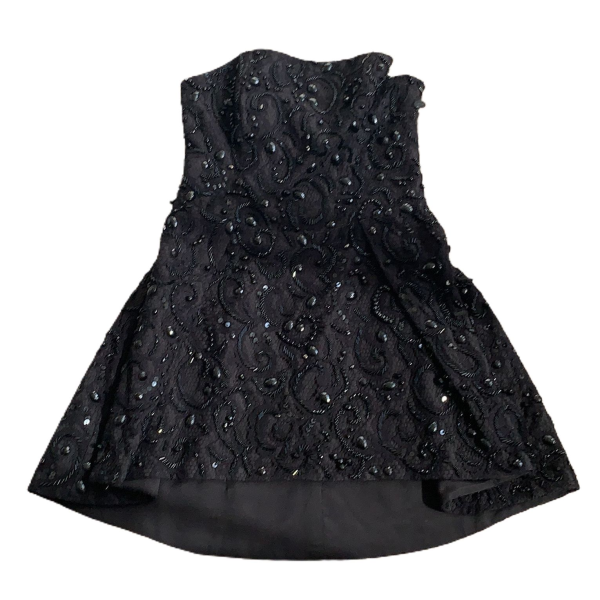 Vestido Festa Lu Monteiro Embellished Pedraria Preta