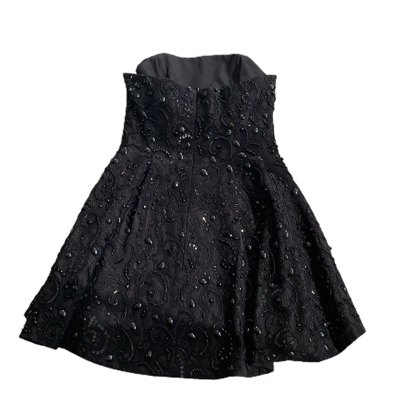 Vestido Festa Lu Monteiro Embellished Pedraria Preta