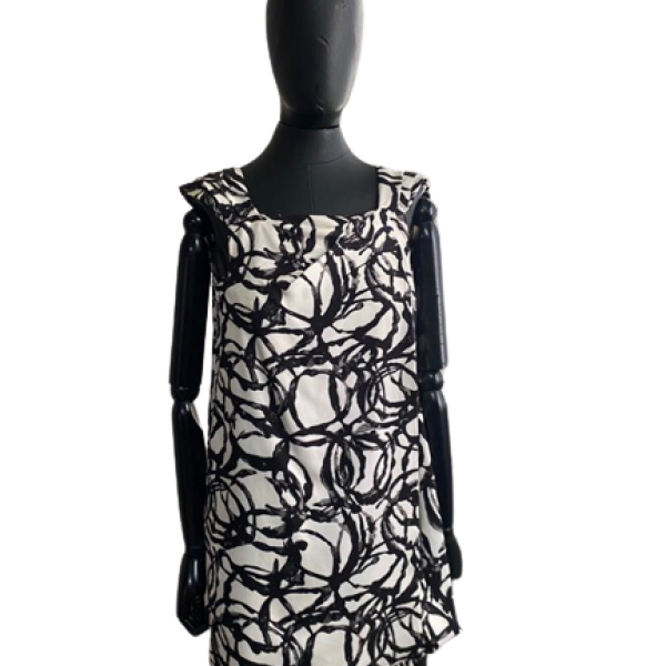 Vestido Gucci Branco C/ Preto-40