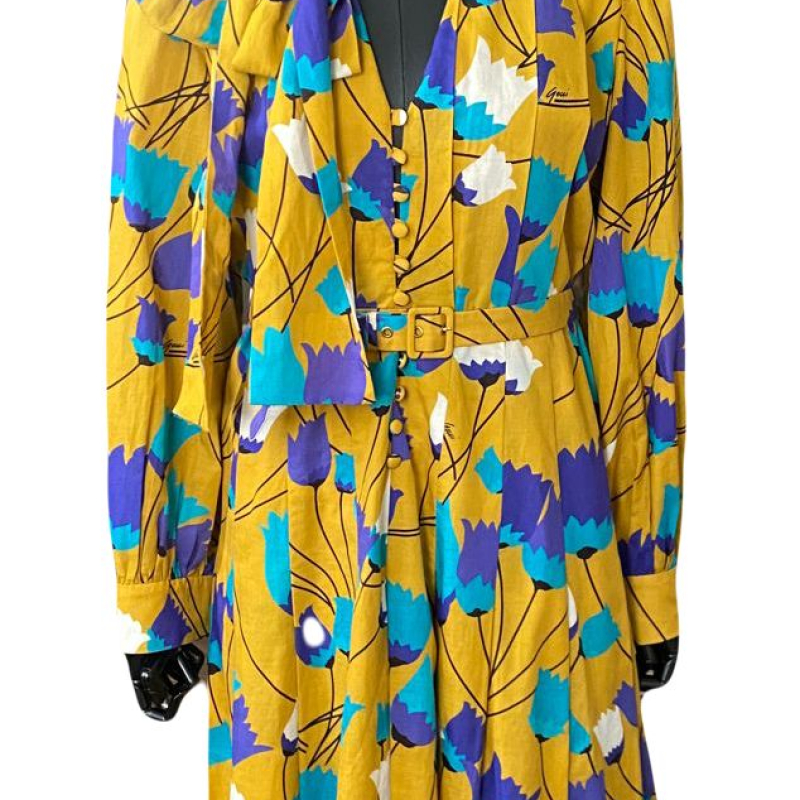 Vestido Gucci Flores Amarelo-42