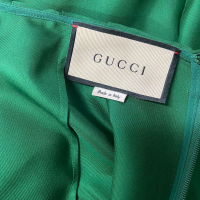 Vestido Gucci Longo Seda Verde Babado - 42 