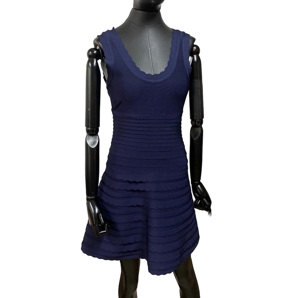 Vestido Herve Leger Azul Marinho - PP Vestido Herve Leger Azul Marinho - PP