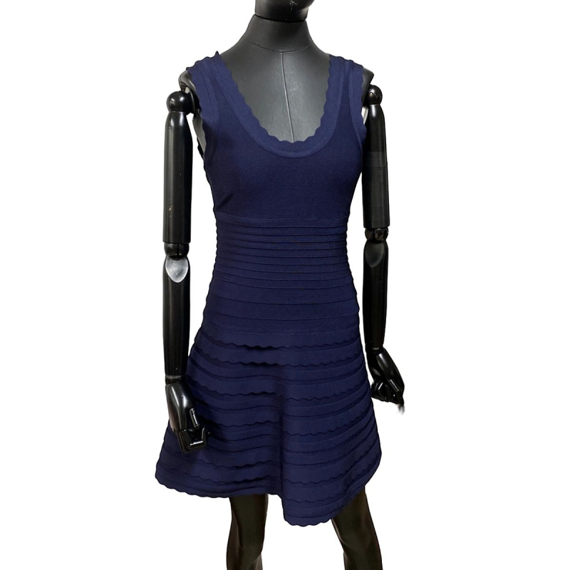 Vestido Herve Leger Azul Marinho - PP Vestido Herve Leger Azul Marinho - PP