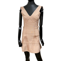 Vestido Herve Leger Bege-PP
