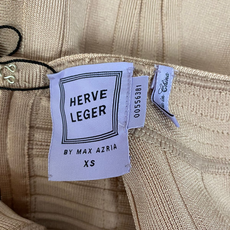 Vestido Herve Leger Bege-PP