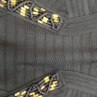 Vestido Herve Leger Preto C/Dourado-PP