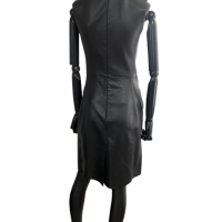 Vestido Jil Sander Couro Preto-38