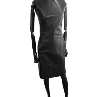 Vestido Jil Sander Couro Preto-38