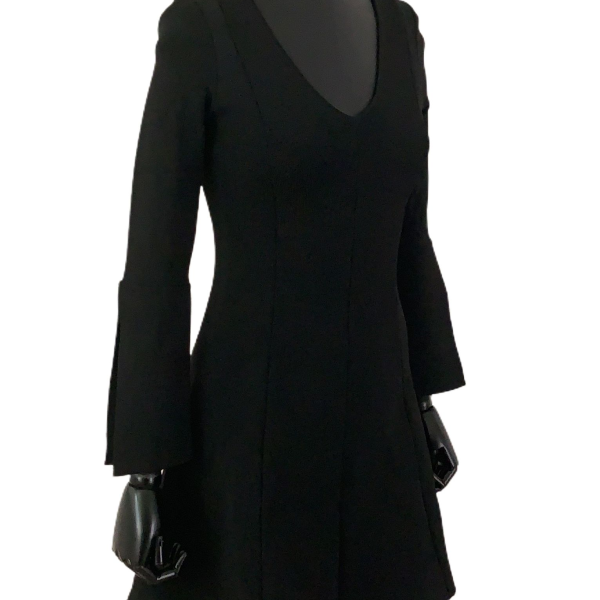 Vestido Lolitta Viscose Manga Longa Preta