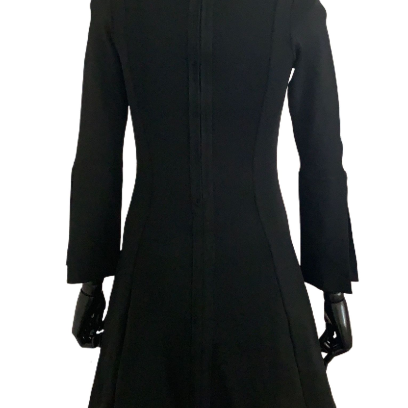 Vestido Lolitta Viscose Manga Longa Preta