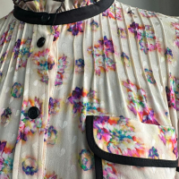Vestido Louis Vuitton Seda Florido-38