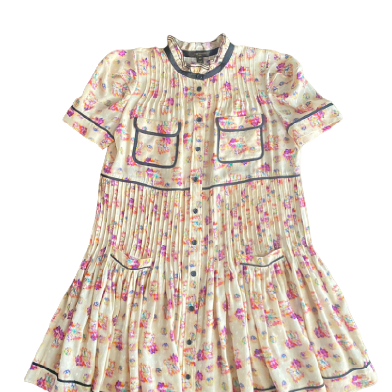 Vestido Louis Vuitton Seda Florido-38