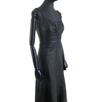 Vestido Lu Monteiro Couro Preta
