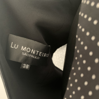 Vestido Lu Monteiro Seda Poá Preta
