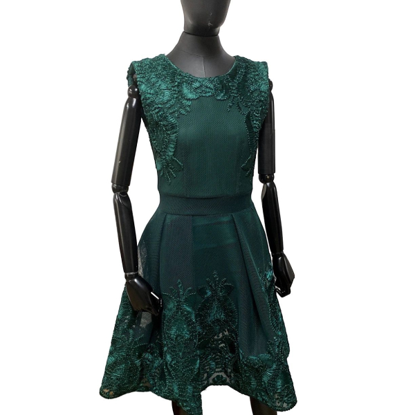 Vestido Maje Embellished Verde - 34 Vestido Maje Embellished Verde - 34