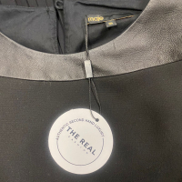 Vestido Maje Preto Babado Seda