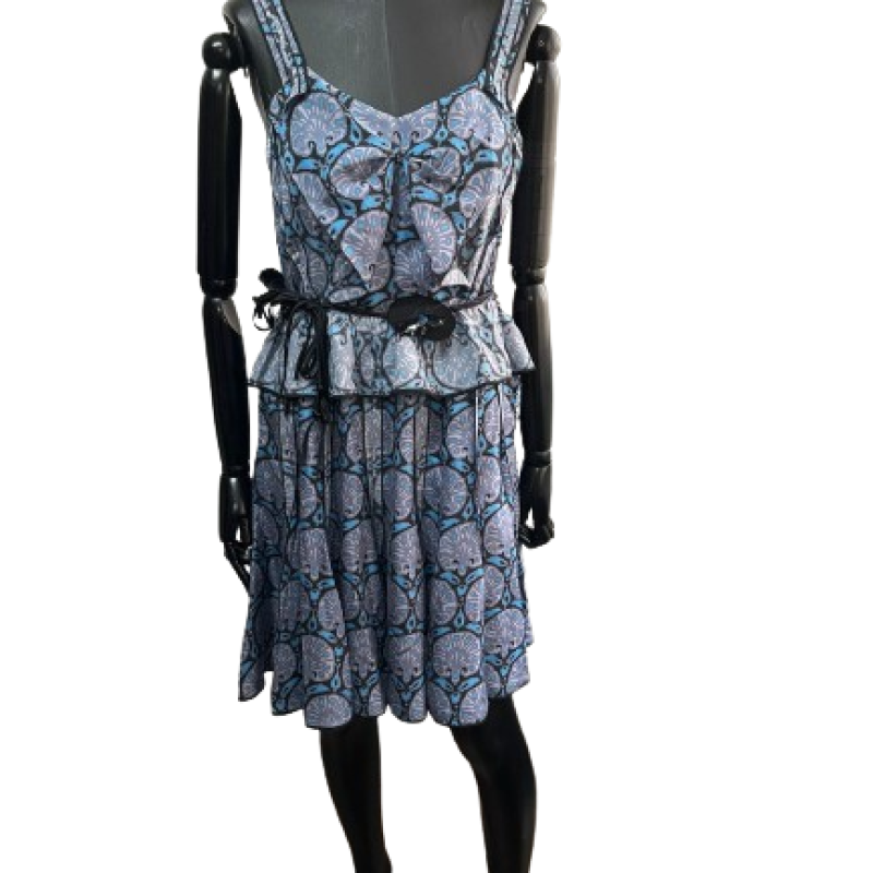 Vestido Marc Jacobs Azul Estampado-38 Vestido Marc Jacobs Azul Estampado-38