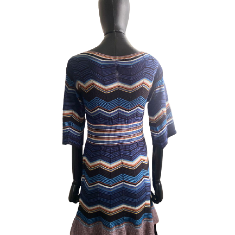 Vestido Missoni Azul Estampado-36 Vestido Missoni Azul Estampado-36
