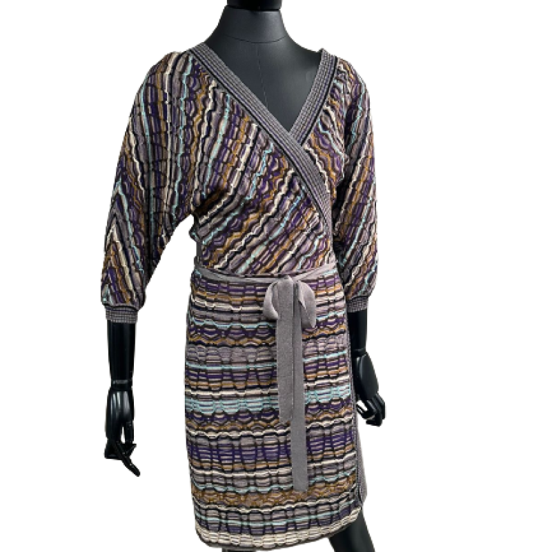 Vestido Missoni Lurex Colorido-36 Vestido Missoni Lurex Colorido-36