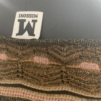 Vestido Missoni Lurex Listrada Dourada 40