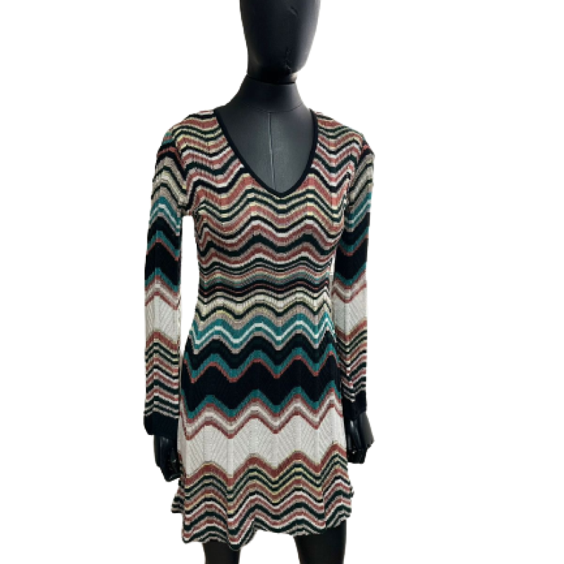 Vestido Missoni Manga Longa Estampado-42 Vestido Missoni Manga Longa Estampado-42