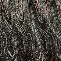 Vestido Missoni com continho de couro - M