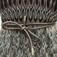 Vestido Missoni com continho de couro - M