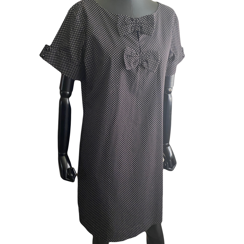 Vestido Mixed Preto Poá