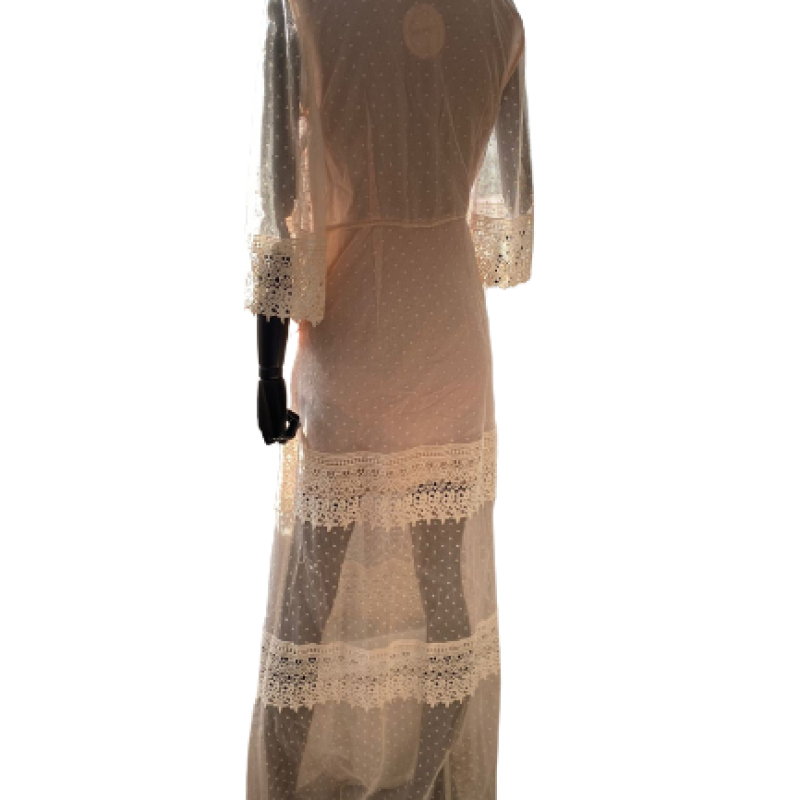 Vestido NK Rendado Rosa-36 Vestido NK Rendado Rosa-36