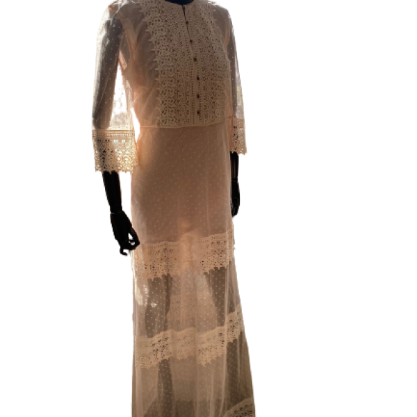 Vestido NK Rendado Rosa-36