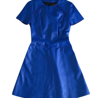 Vestido NK Store Couro Azul