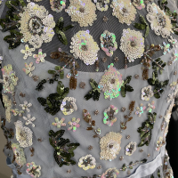 Vestido Needle & Thread Azul Embellished Flores