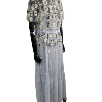 Vestido Needle & Thread Azul Embellished Flores