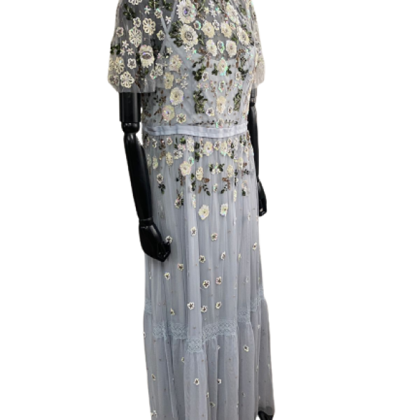 Vestido Needle &amp; Thread Azul Embellished Flores