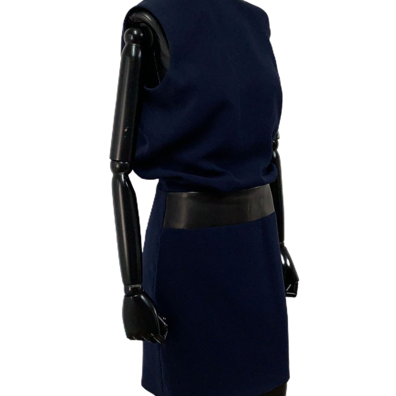 Vestido Neil Barrett Seda Azul Marinho