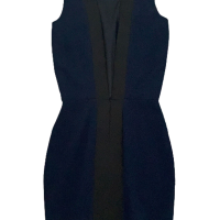 Vestido Neil Barrett Seda Azul Marinho