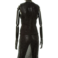 Vestido Nina Ricci Longo Vazado Preto