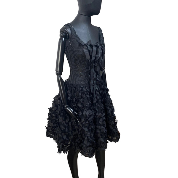 Vestido Oscar de La Renta Embellished Preta-38