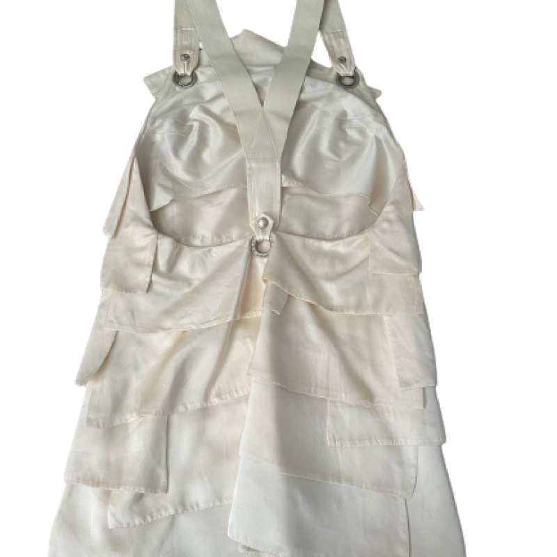 Vestido Osklen Seda Off-White-P Vestido Osklen Seda Off-White-P